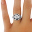 The Aerin Ring, smalltop view on a hand