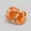 1.01 Ct. Fancy Vivid Yellowish Orange Cushion Lab Grown Diamond
