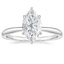 Platinum Freesia 2mm Solitaire Ring, smalltop view