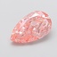 1.97 Ct. Fancy Intense Orangy Pink Pear Lab Grown Diamond