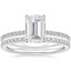 18KW Moissanite Demi Diamond Ring with Luxe Ballad Diamond Ring, smalltop view