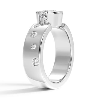 Custom Semi-Bezel Constellation Diamond Ring