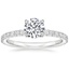 Platinum Amelie Three-Quarter Coverage Diamond Ring, smalltop view