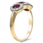 The Apple Ring, smalltop view on a hand