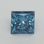 1.02 Ct. Fancy Vivid Blue Princess Lab Grown Diamond