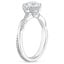 Platinum Petite Twisted Vine Hidden Halo Pavé Diamond Ring, smallside view