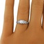 The Sanibel Ring, smalltop view on a hand