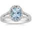 18K White Gold Fortuna Halo Diamond Ring (1/2 ct. tw.), smalltop view