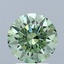 2.61 Ct. Fancy Vivid Green Round Lab Grown Diamond