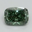 3.17 Ct. Fancy Vivid Pacific Green Cushion Lab Grown Diamond
