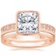 14K Rose Gold Sinclair Art Deco Diamond Ring (1/6 ct. tw.) with 2mm Milgrain Wedding Ring