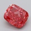 3.59 Ct. Fancy Vivid  Pink Cushion Lab Grown Diamond