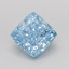 2.10 Ct. Fancy Vivid Blue Cushion Lab Grown Diamond