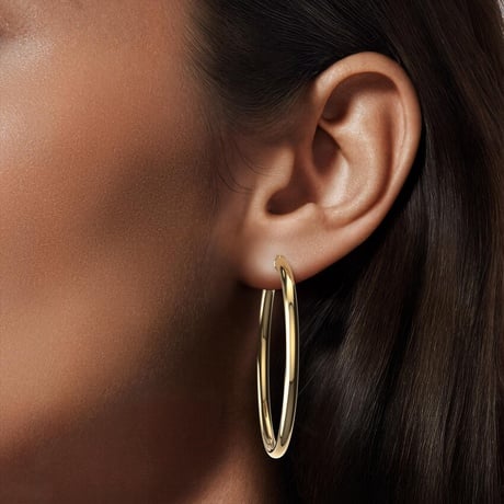 3mm Oversized Perfect Hoop Earrings