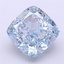4.26 Ct. Fancy Intense  Blue Cushion Lab Grown Diamond