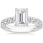 18K White Gold Ellora Half Coverage Diamond Ring, smalltop view