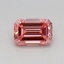 0.41 Ct. Fancy Vivid Pink Emerald Lab Grown Diamond