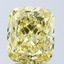 4.10 Ct. Fancy Vivid Yellow Cushion Lab Grown Diamond