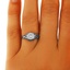 The Shuli Ring, smalltop view on a hand