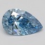 3.16 Ct. Fancy Vivid Blue Pear Lab Grown Diamond