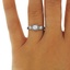 The Mable Ring, smalltop view on a hand