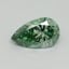 0.4 Ct. Fancy Vivid Pacific Green Pear Lab Grown Diamond