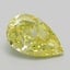 3.91 Ct. Fancy Intense  Yellow Pear Lab Grown Diamond