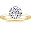 18K Yellow Gold Melinda Solitaire Ring, smalltop view