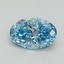0.60 Ct. Fancy Vivid Blue Oval Lab Grown Diamond