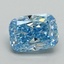 1.20 Ct. Fancy Vivid Blue Cushion Lab Grown Diamond