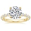 18K Yellow Gold Marseille Three-Quarter Coverage Diamond Ring, smalltop view