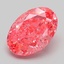 3.09 Ct. Fancy Vivid Pink Oval Lab Grown Diamond