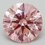 3.05 Ct. Fancy Orangy Pink Round Lab Grown Diamond