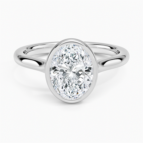 18K White Gold Luna 2mm Bezel Ring