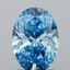 2.00 Ct. Fancy Vivid Blue Oval Lab Grown Diamond