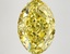 6.15 Ct. Fancy Vivid Yellow Oval Lab Grown Diamond
