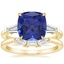18K Yellow Gold Symphony Diamond Ring (1/2 ct. tw.) with Tapered Baguette Diamond Ring