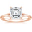 14K Rose Gold Valetta Ring, smalltop view