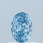 0.55 Ct. Fancy Vivid Blue Oval Lab Grown Diamond