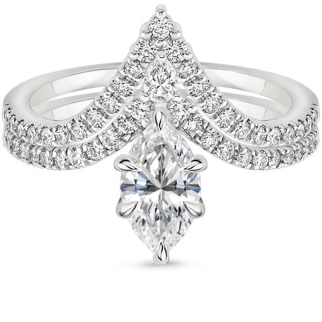 Platinum Nouveau Diamond Bridal Set