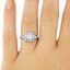The Muse Ring, smalltop view on a hand