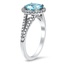 The Angeline Ring, smalltop view on a hand