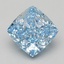 2.10 Ct. Fancy Vivid Blue Cushion Lab Grown Diamond