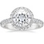 18K White Gold Sienna Halo Three-Quarter Coverage Diamond Ring (3/4 ct. tw.), smalltop view