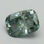 3.14 Ct. Fancy Vivid Green Cushion Lab Grown Diamond