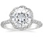 18K White Gold Nova Halo Diamond Ring (1/2 ct. tw.), smalltop view