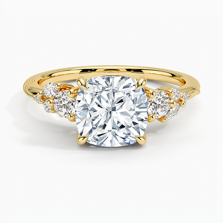 Camellia Three Stone Diamond Ring - Brilliant Earth