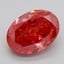10.65 Ct. Fancy Vivid Red Oval Lab Grown Diamond