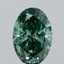 2.50 Ct. Fancy Vivid Green Oval Lab Grown Diamond