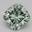 1.09 Ct. Fancy Vivid Green Cushion Lab Grown Diamond